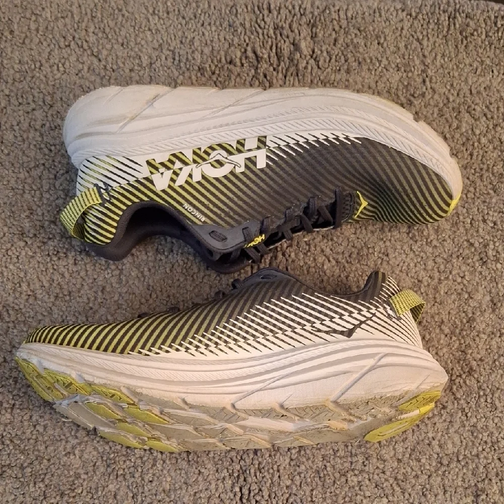 Hoka Men's M Rincon 2 Athletic Shoes - Gray and Lime Sz 10.5 - Picture 2 of 10